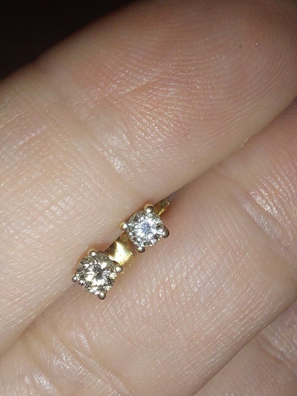 Simply Whispers 14k Gold 1/4 Carat Diamond Stud Earrings